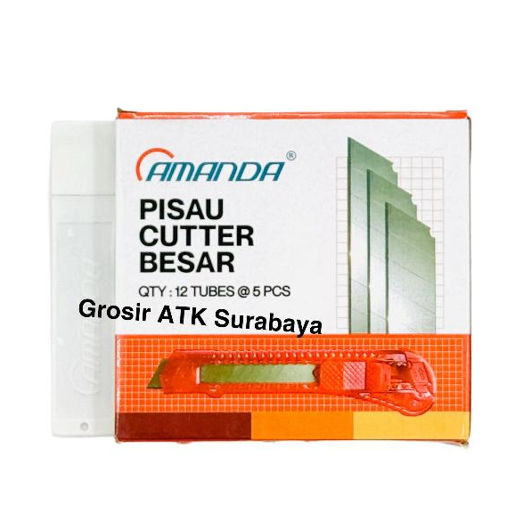

( DAPAT 1 TUBE ISI 5 ) ISI CUTTER AMANDA L-150 AB-01 / Refill Pisau Cutter AMANDA Besar L-150 AB-01