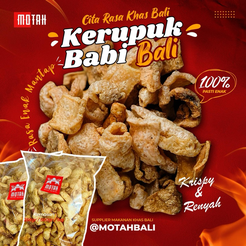 

Kerupuk Babi Kulit 1Kg Khas Bali / Kulit Babi / Kulit Babi Crispy / MOTAH BALI
