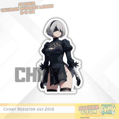 

Stiker Sticker Vinyl Laminasi Glosy YORHA 2B NIER AUTOMATA Vol 16