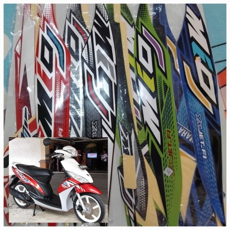 STIKER STRIPING LIS BODY MOTOR YAMAHA MIO J 2012 MOTOR STANDAR