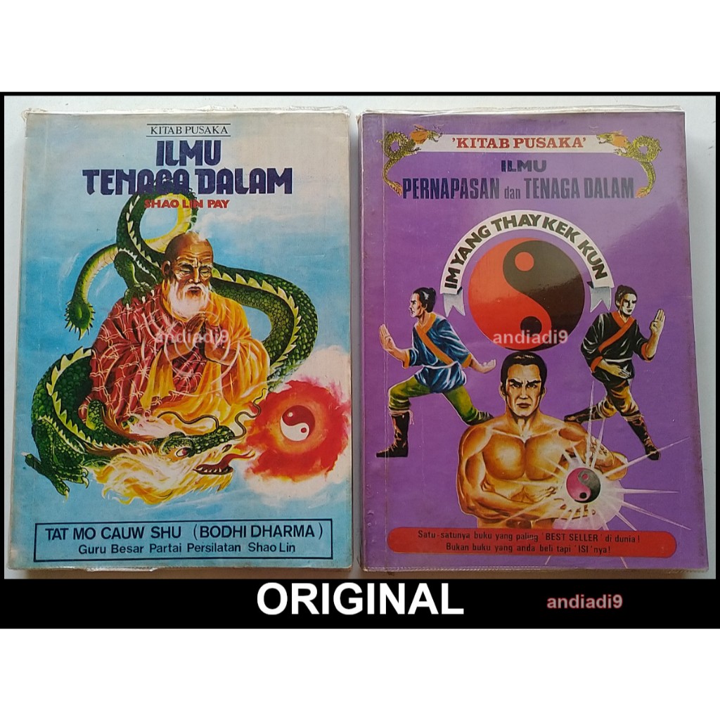 BUKU KITAB PUSAKA ILMU TENAGA DALAM SHAO LIN PAY TAT MO CAUW SHU BODHI DHARMA PERNAPASAN DAN IM YANG