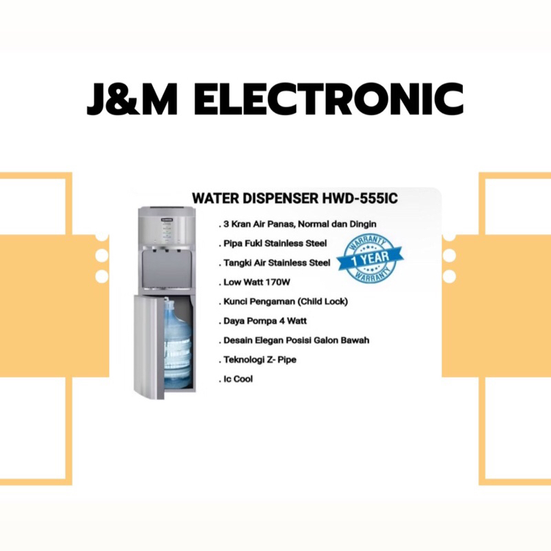 DISPENSER AIR SANKEN HWD 555 IC DISPENSER SANKEN 555 IC DISPENSER SANKEN GALON BAWAH