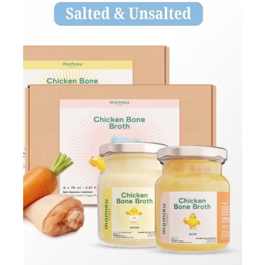 

12+ REALFOOD MOMIKU CHICKEN BROTH SALTED UNSALTED SIAP MINUM 70ML