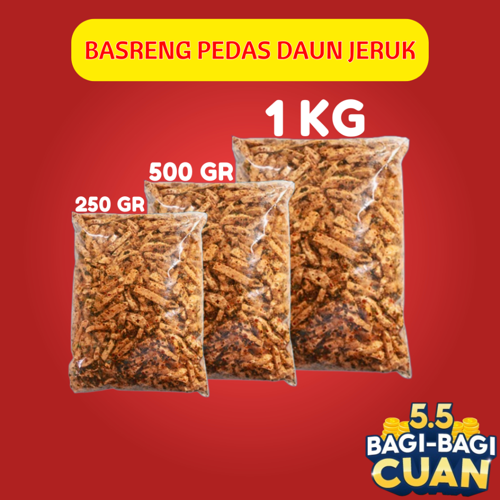 

Basreng Pedas Daun Jeruk 1KG | Basreng Viral | Basreng Sultan Stik | Bakso Goreng Bumbu Melimpah