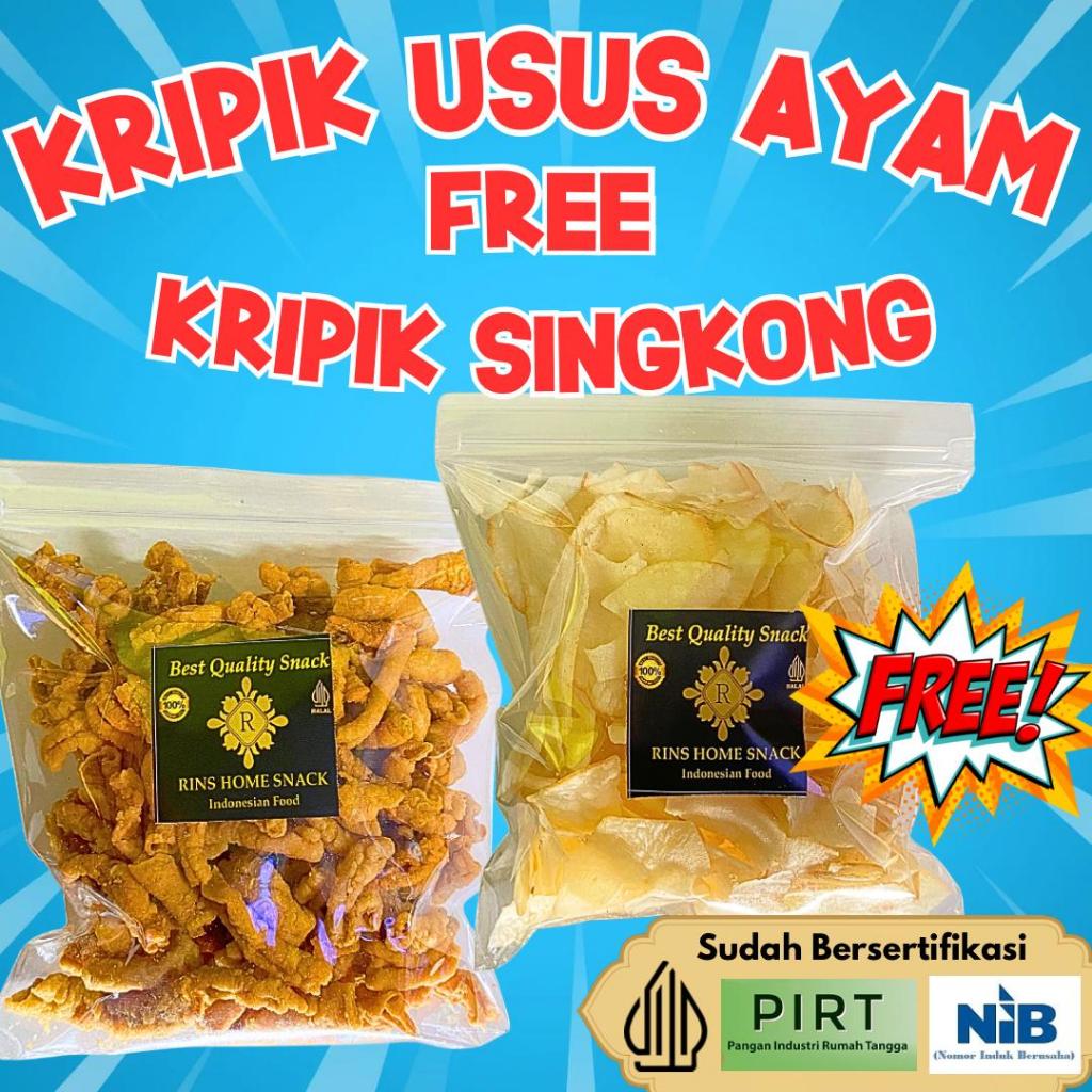 

SPESIAL BUNDLING KRIPIK USUS AYAM ORIGINAL + KRIPIK SINGKONG !!!