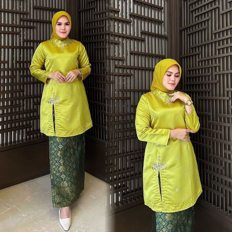 KEBAYA MELAYU / SET BAJU KURUNG MODEL BARU // SETELAN KEBAYA PESTA MODERN