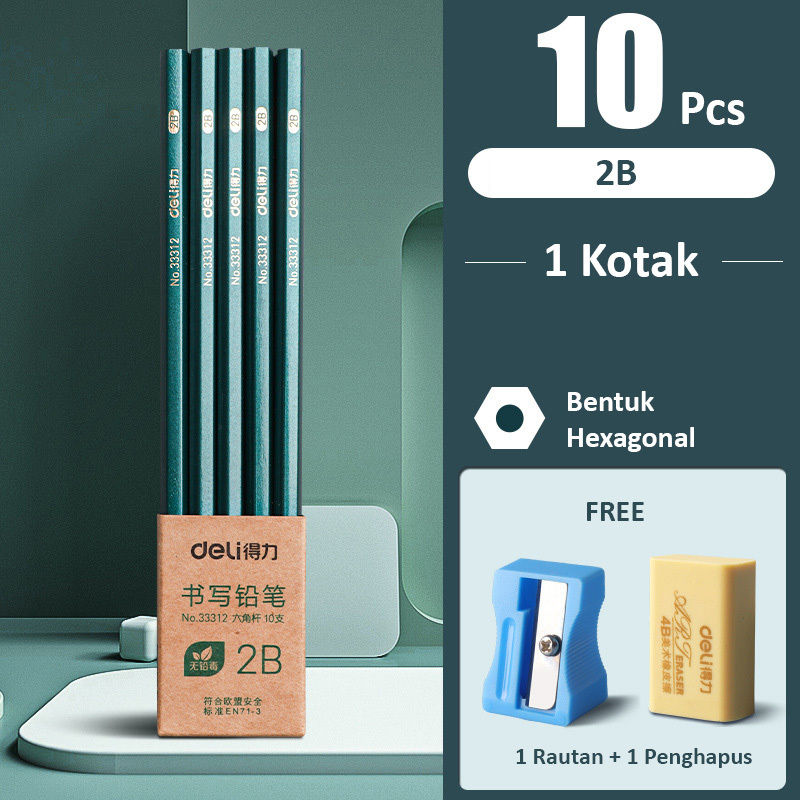 

Pensil kayu deli isi 10 pensil tulis tajam dan tidak mudah patah untuk anak sekolah