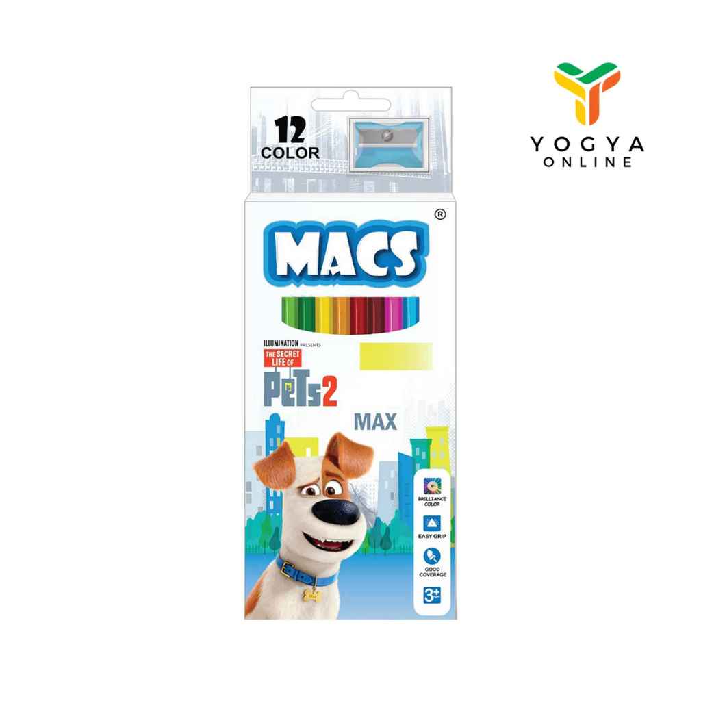 

Macs 12 Color Pencils Pets 2 R0522