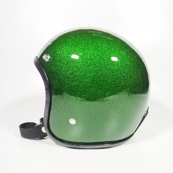 Slimhead Helmets 500Ttx RAW Custom Flame. Helm Vespa, Helm Harley Davidson, Helm Choppers