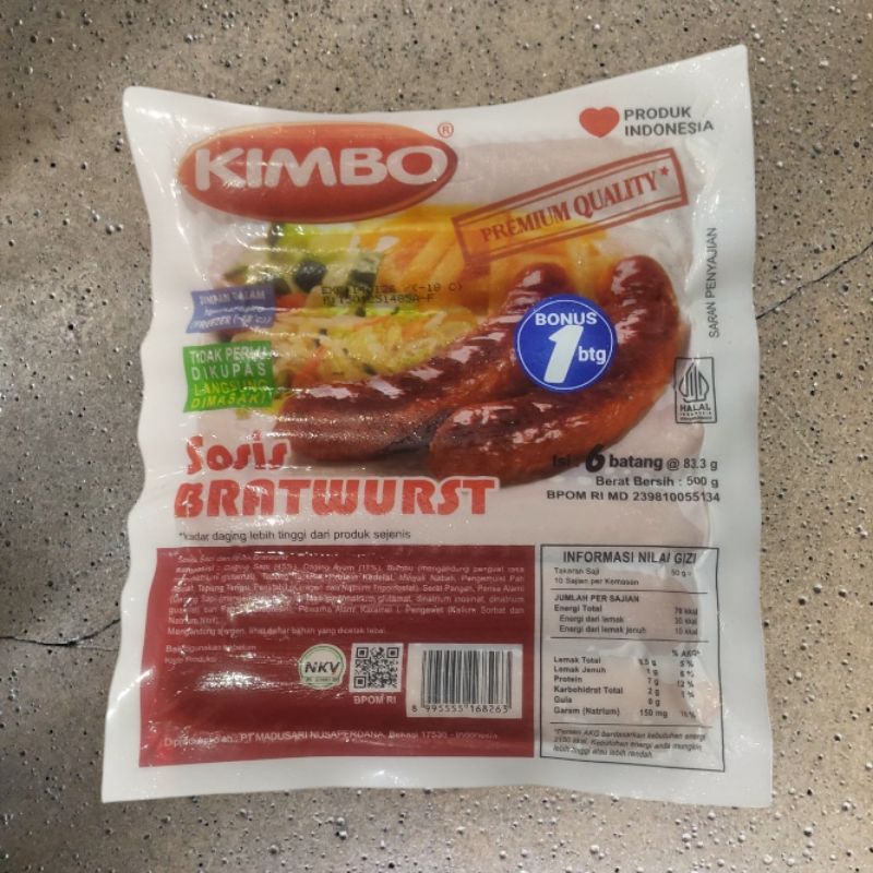 

KIMBO Sosis bakar / sosis Bratwurst 500 gram