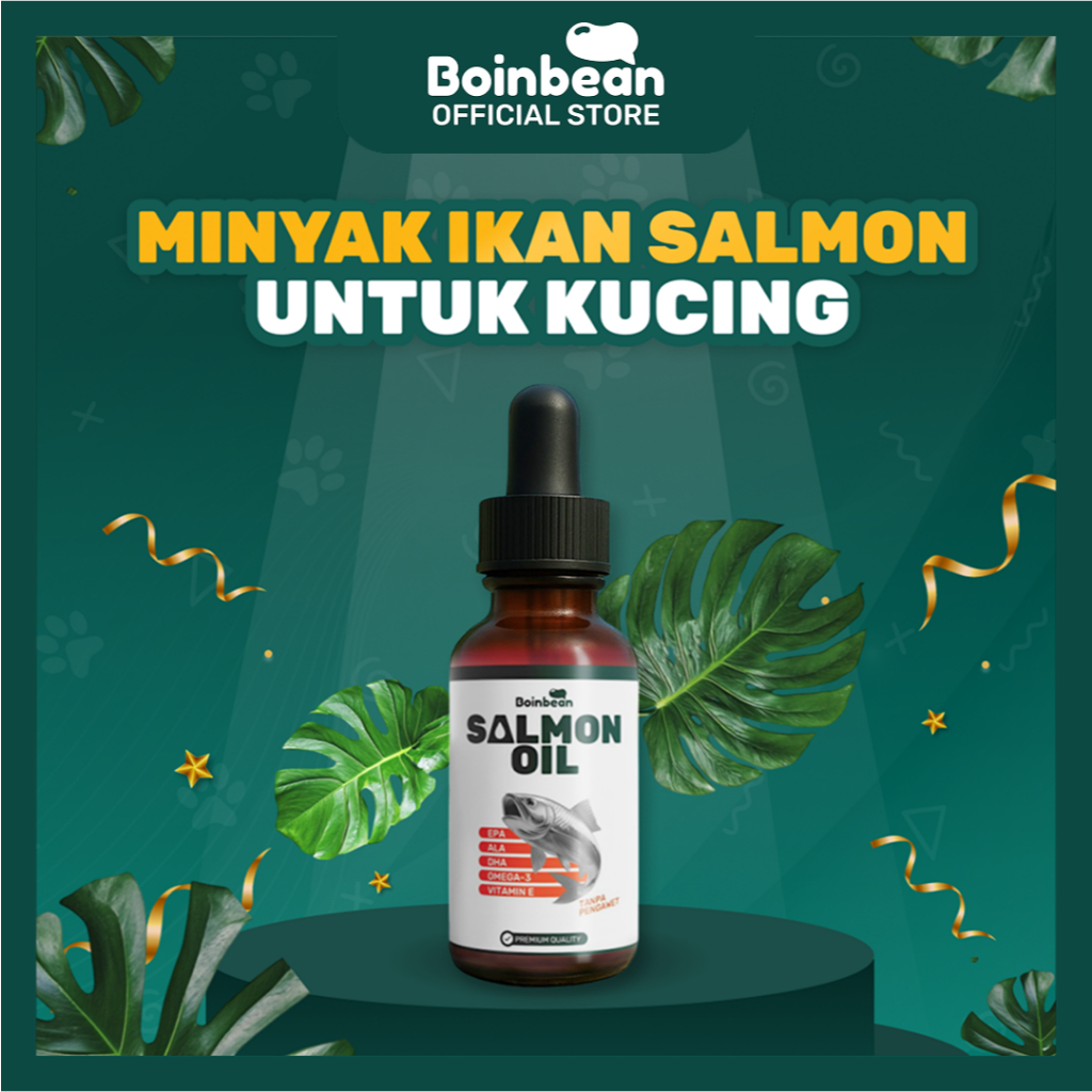 Boinbean Salmon Oil Original | Minyak Ikan Salmon Murni Original untuk Kucing