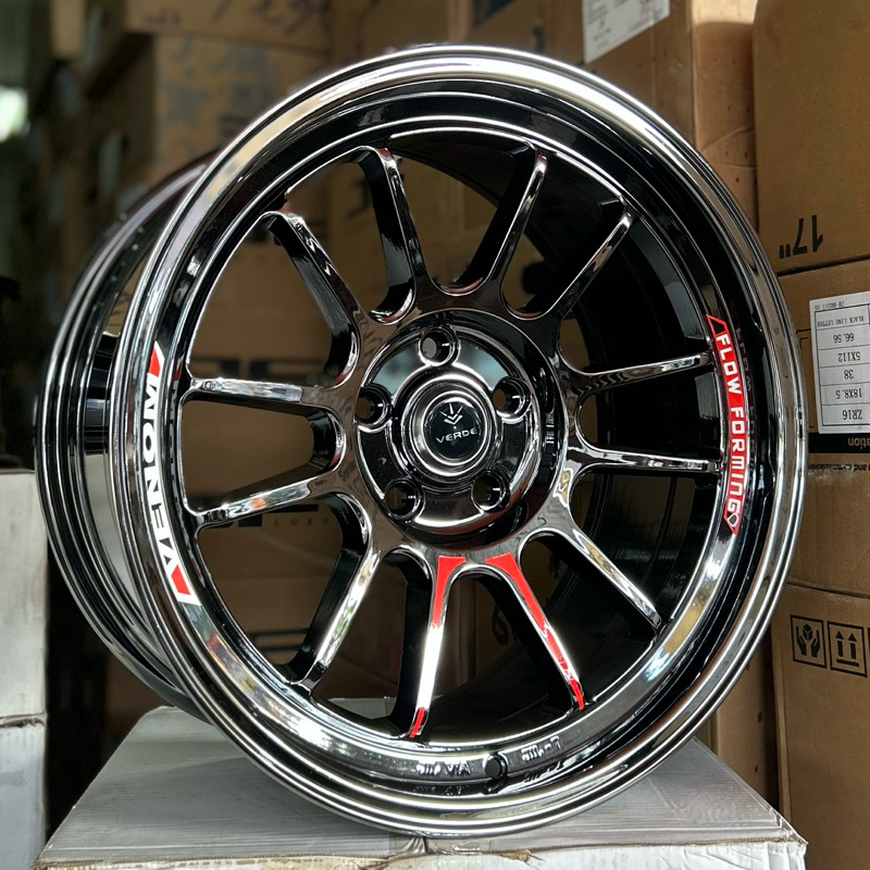 Velg Verde Ring 18 Lebar 9 Et 20 Pcd 5x114 Warna Black Chrome | Velg R18 | Velg Mobil | Velg Racing 