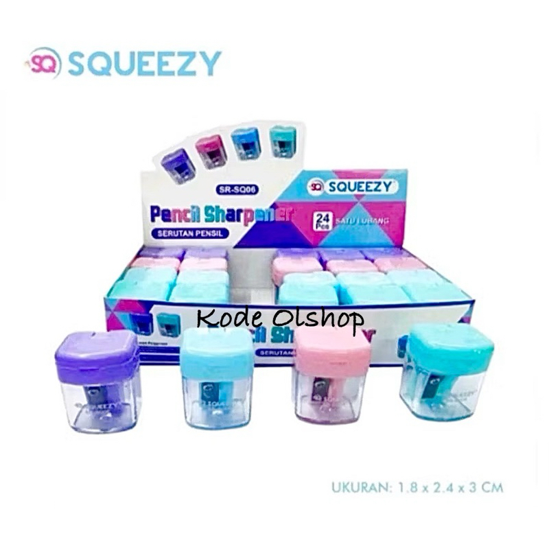 

Kode Atk - Serutan Pensil Squeezy Pastel Macaron Sq06 / Rautan Pensil Mungil Squeezy Warna Pastel Macaron / Sharpener Squeezy Macaraon Pastel SQ06