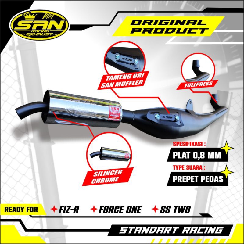 KNALPOT FIZR FULLPRES STANDAR RACING SUARA PREPET