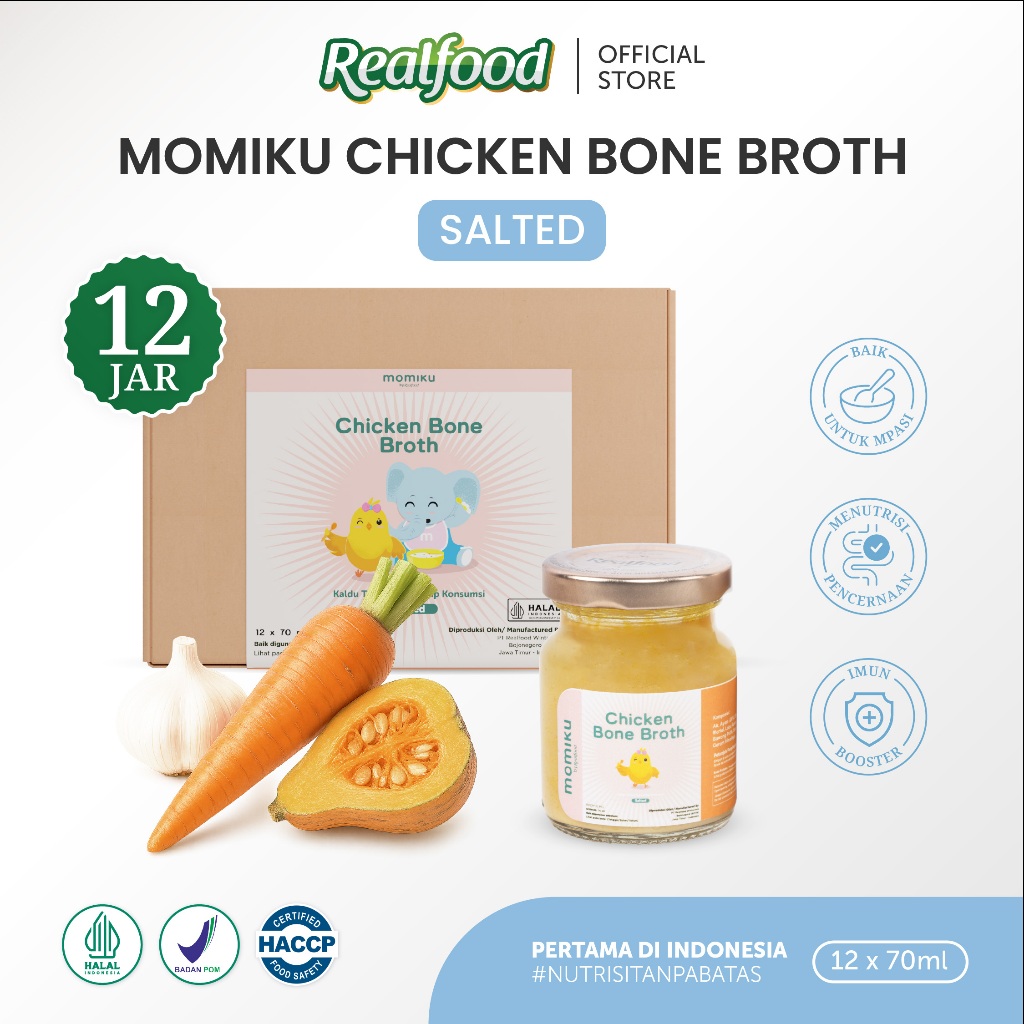 

Realfood Momiku Chicken Bone Broth Salted