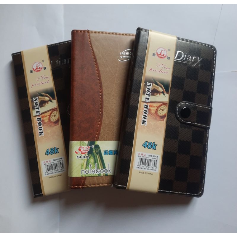 Buku diary kancing / buku agenda