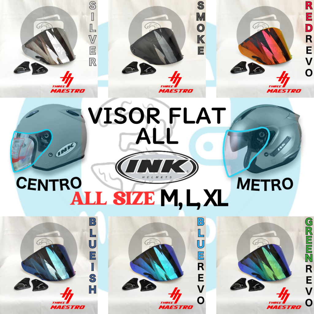 Kaca Helm INK CENTRO/INK METRO Visor Helmet FLAT venom open ink centro/ink metro 2 Free Rachet tm2