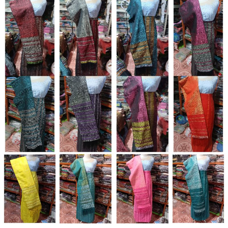 TUMTUMAN MERAH TANPA SAMBUNGAN TENUN TANGAN TOBA SONGKET PENGANTIN BATAK MERAH SILVER MURAH
