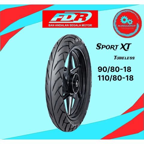 TERMURAH BAN LUAR 90/80-18 110/80-18 FDR TL SPORT XT Ring 18 Ban Motor Tubeless