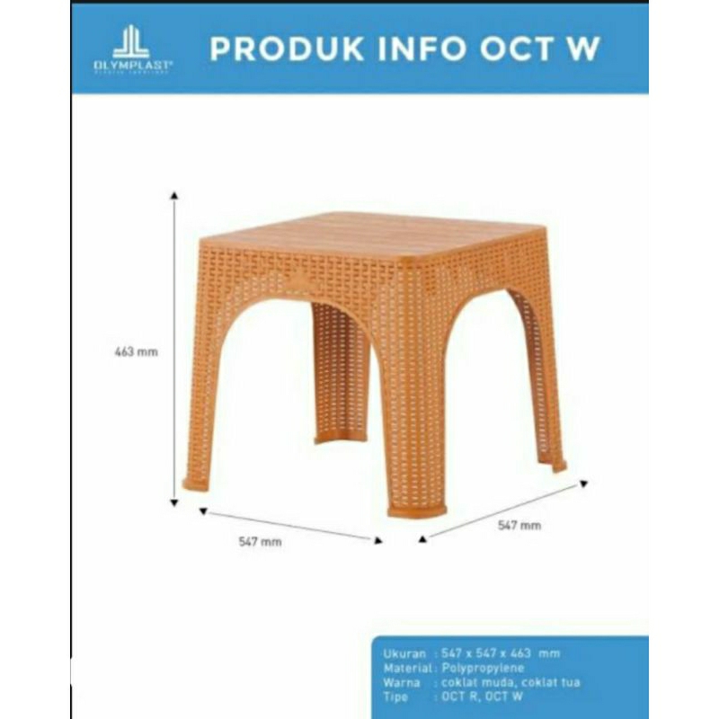 meja tamu plastik,meja kopi/meja teras olymplast