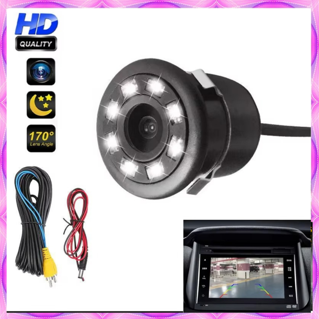 KAMERA MOBIL - KAMERA MUNDUR UNIVERSAL 8 LED TERANG Infrared KAMERA MOBIL KAMERA MUNDUR UNIVERSAL