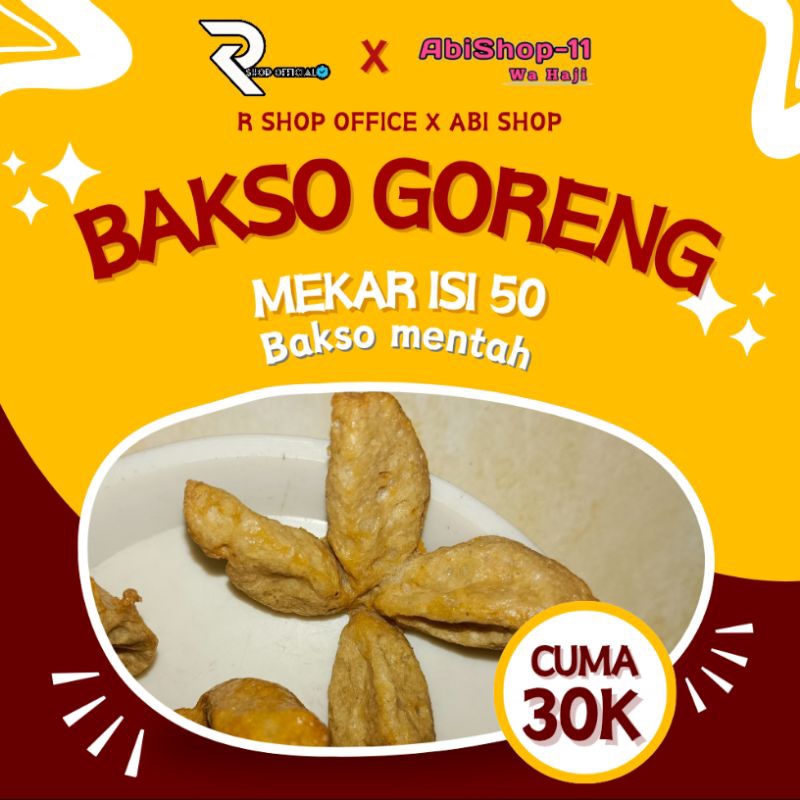 ISI 50 Bakso goreng mekar (MENTAH) Bakso instan