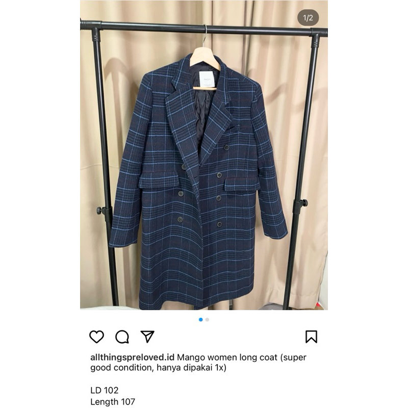 MANGO long coat PRELOVED