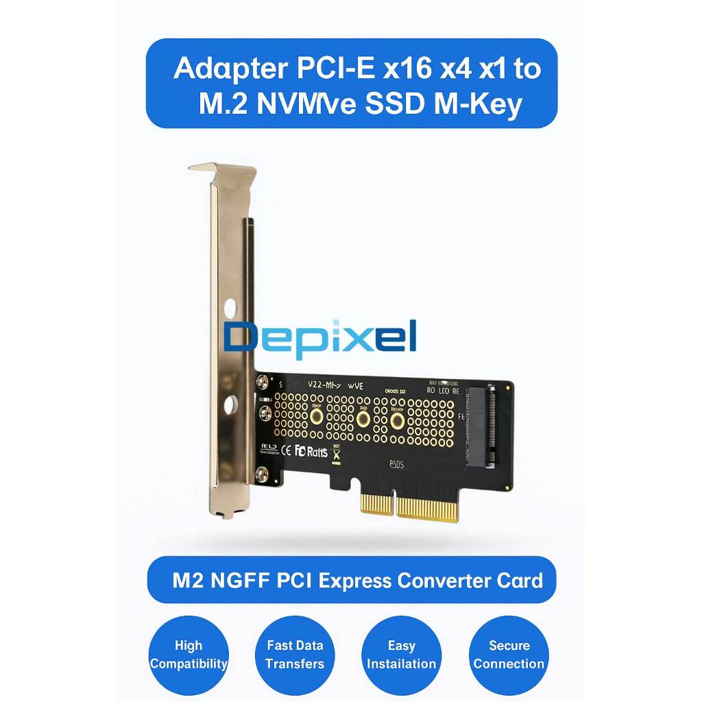 Adapter PCI-E x16 x4 x1 ke M.2 NVMe SSD 