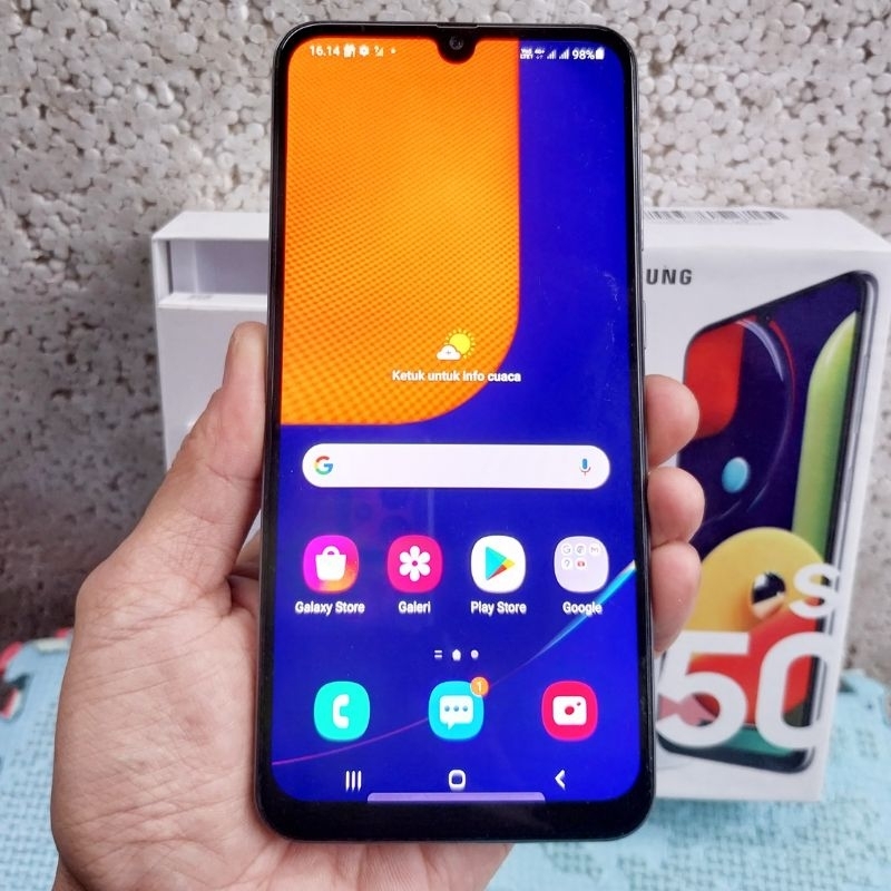 Handphone Hp Samsung Galaxy A50S 6 128 6/128 Bekas Second NFC Mulus Original