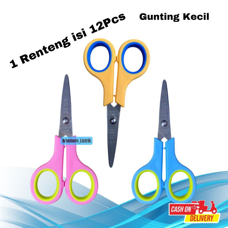 

(ECER) Gunting Kecil Orlee/Gunting Orlee/Alat Pemotong/Gunting Kecil Renteng Warna Warni Orlee