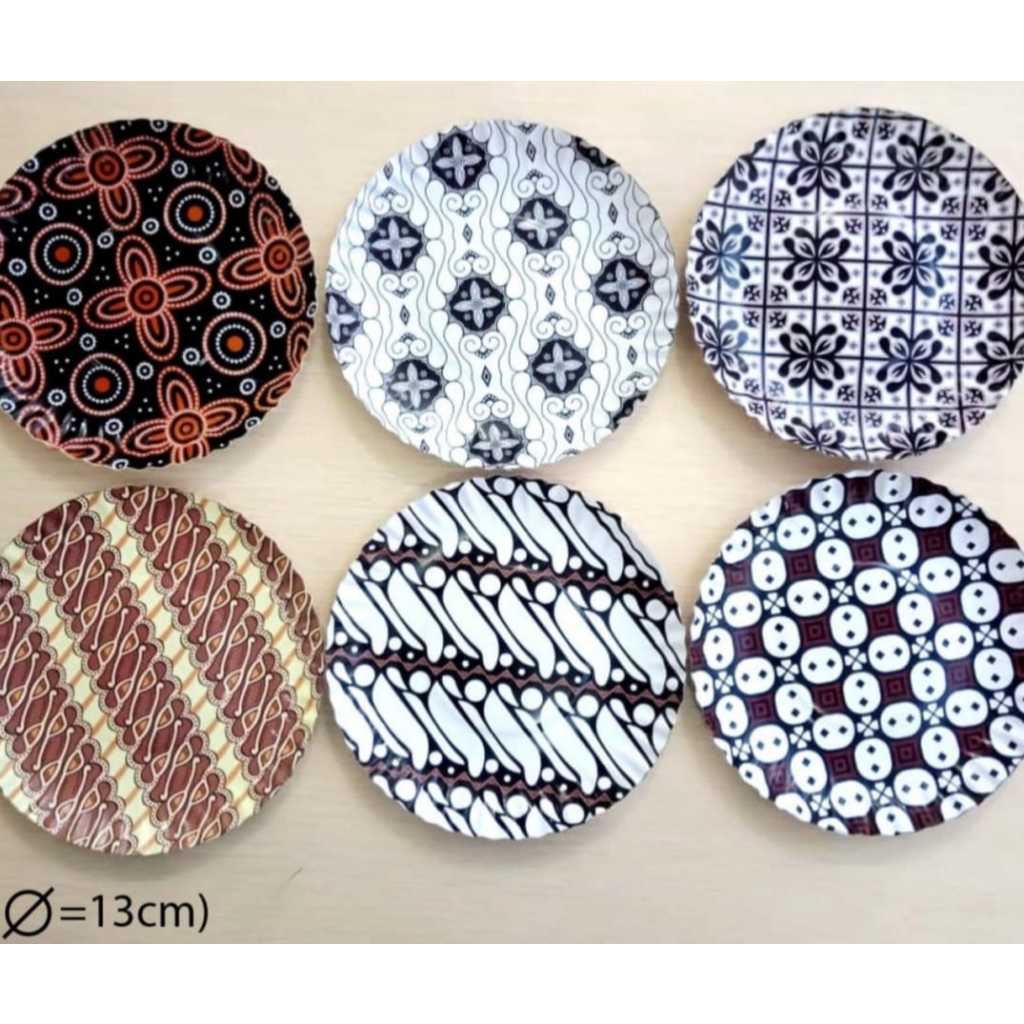 PIRING  KERTAS MOTIF BATIK (12S)/ PIRING KERTAS KECIL