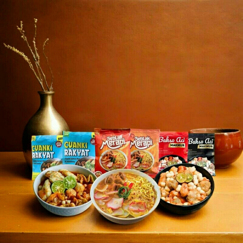 

cuanki instan rasa soto cuanki instan rasa kaldu ayam / bakso aci mercon baso aci original / seblak instan original seblak tomyam
