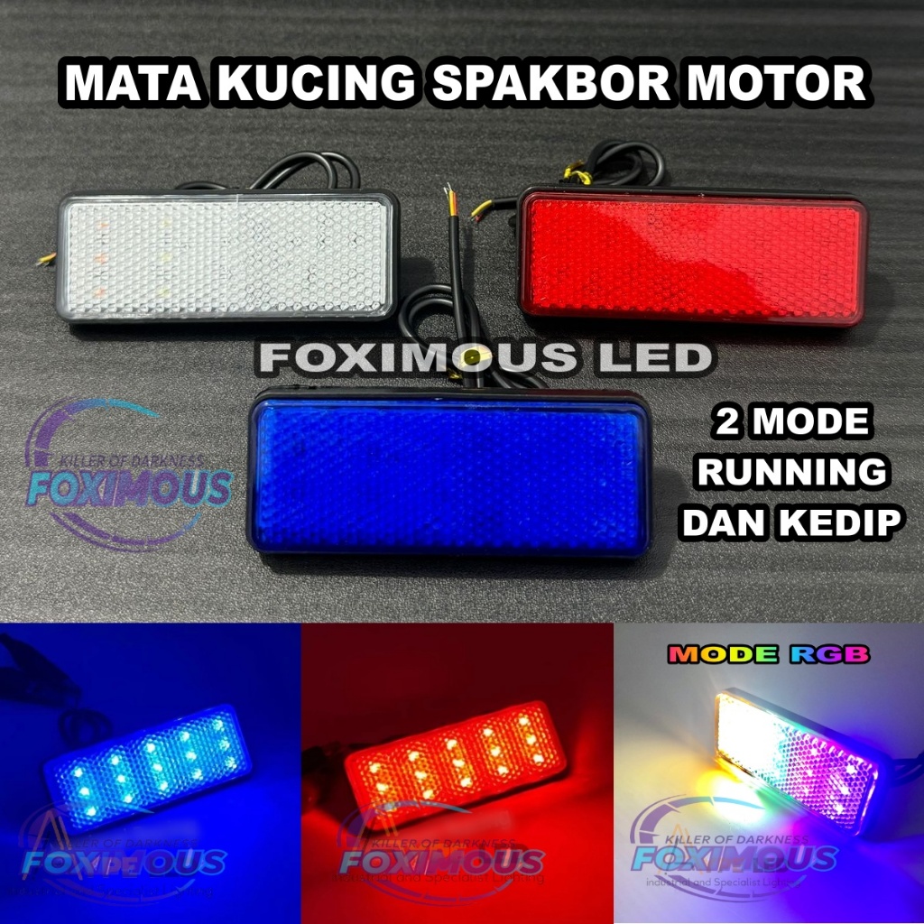 Lampu Led Mata Kucing Spakbor Motor Running 2 Mode Bohlam Stop Mata kucing Motor Nmax Aerox Vario Be