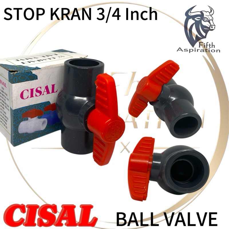 Ball Valve PVC CISAL / Stop Kran Air 3/4 inch