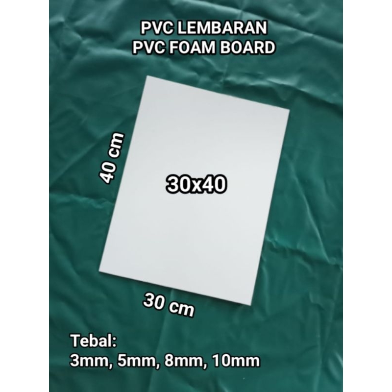 

PVC Foam Board 30x40 tebal 3mm/5mm/8mm/10mm/PVC Lembaran