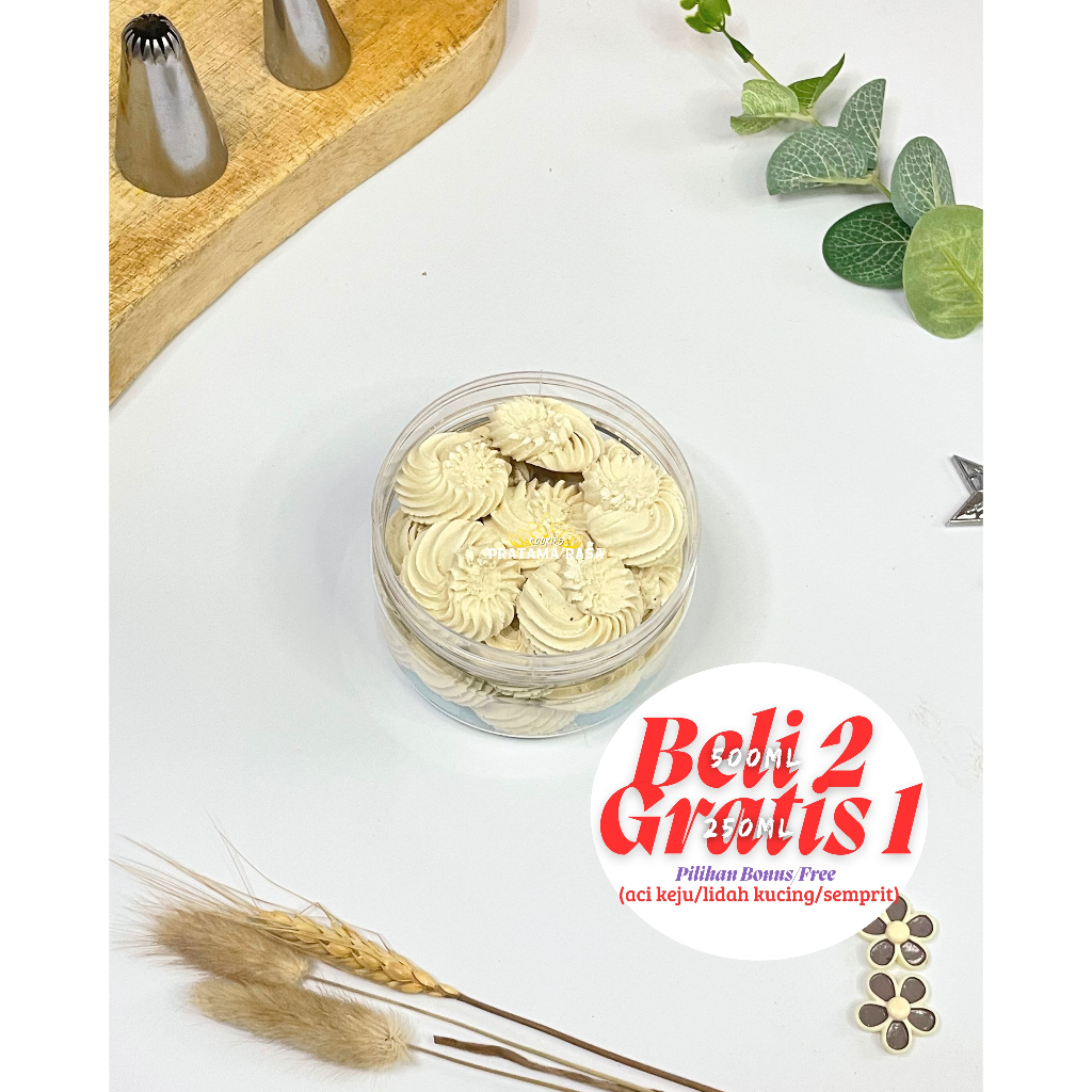 

Sagu Original Pratama Rasa Kue Kering Renyah Berkualitas Toples Tabung 500ml / 250ml