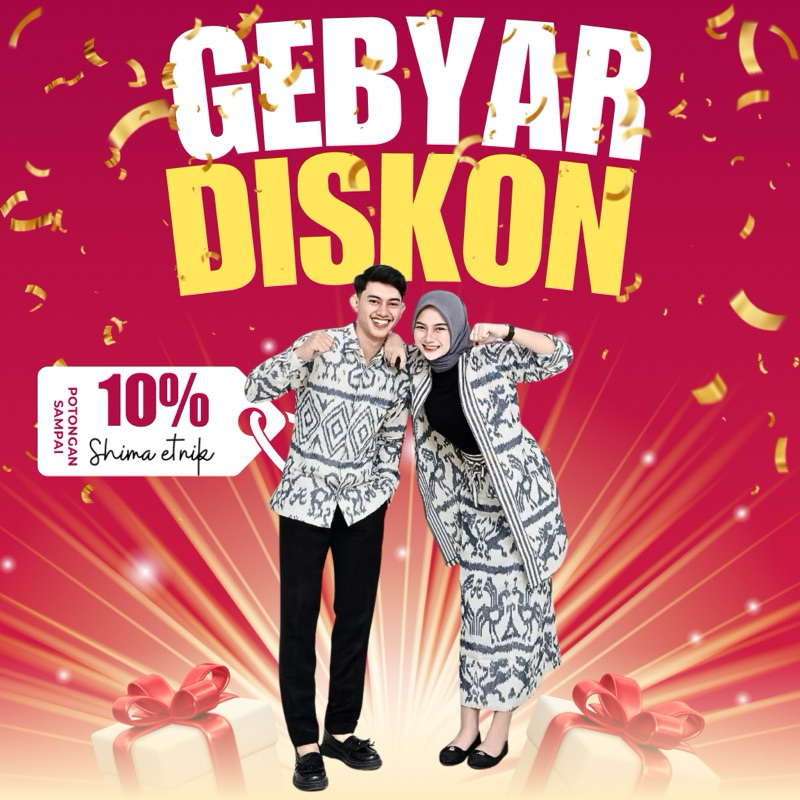 Outher Dan Rok Madam White Grey Tenun NTT Baju Couple Tenun Kondangan Kemeja Tenun Pria Kemeja Coupl