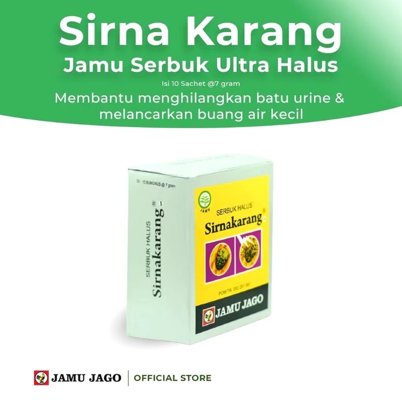 

sirna karang peluruh batu ginjal jamu jago isi 10 pcs