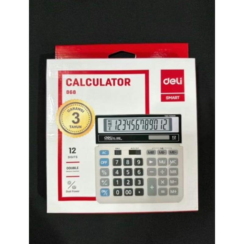

KALKULATOR 868 DELI/KALKULATOR MURAH MODEL CT-868