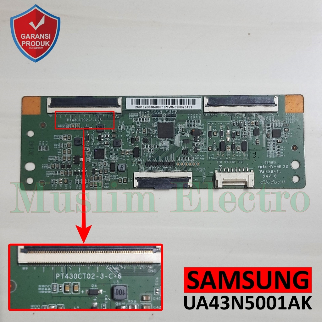Tcon TV LED Samsung UA43N5001AK UA43N5001 43N5001AK 43N5001