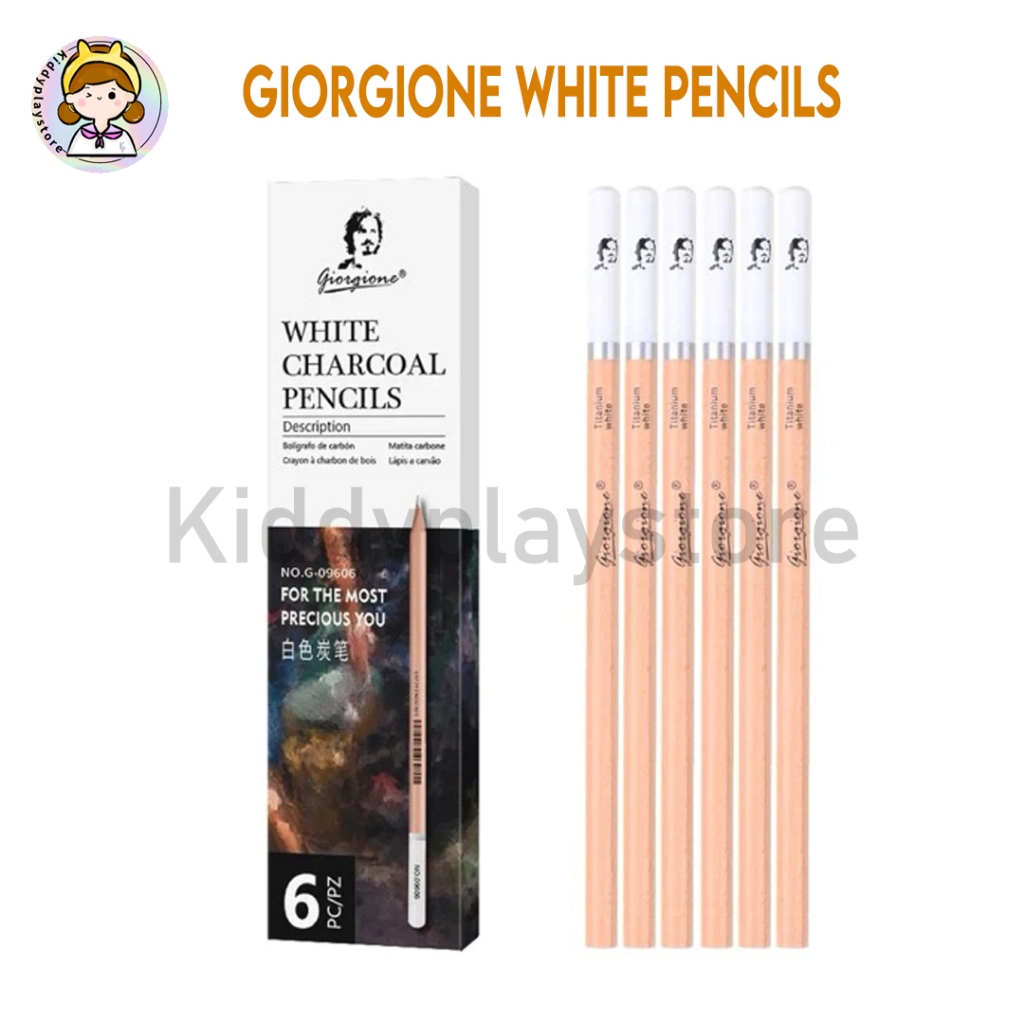 

Giorgione Artist White Charcoal Pencil [ Harga Per 1 PCS ] Pensil Arang Putih G-09606