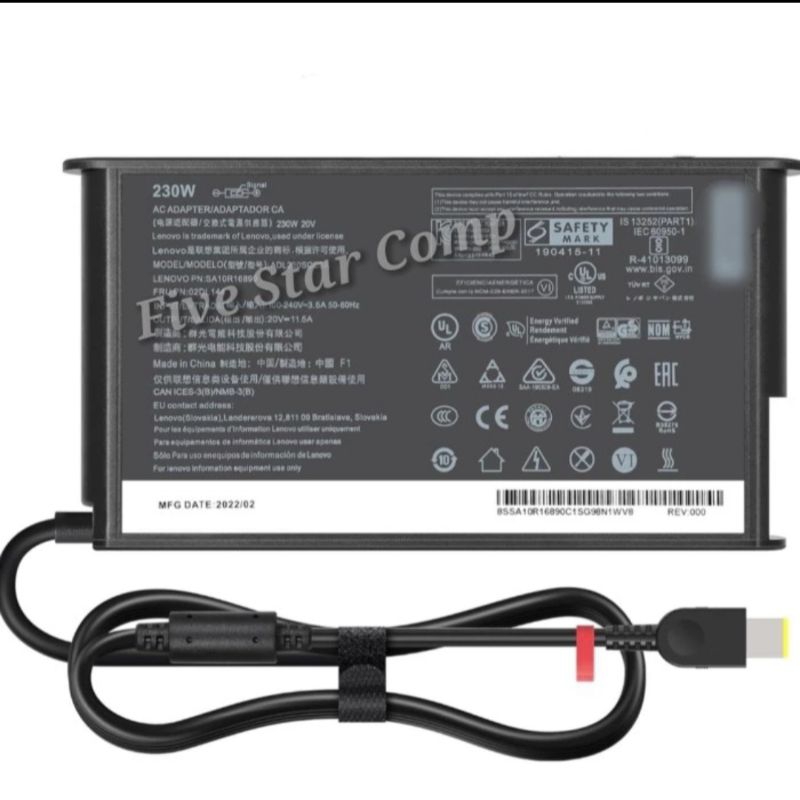 Adaptor Charger Cassan For Laptop Lenovo Legion 5 Pro 16ARH7H 16ITH6H 16WCH6H Legion 7 16IRX9 16IRX9