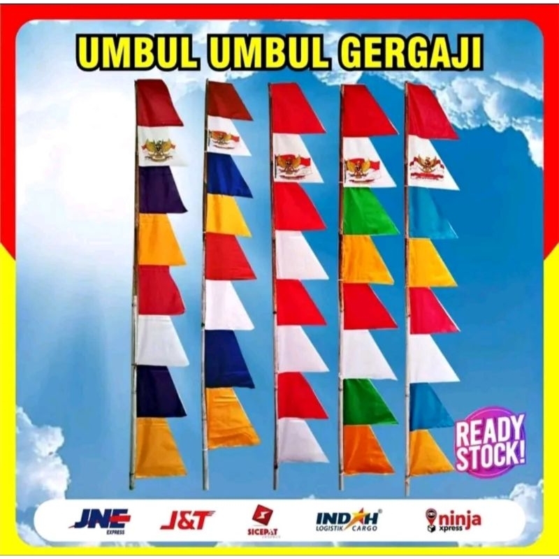 ISI 20 PCS/1 KODI UMBUL-UMBUL WARNA WARNI UMBUL-UMBUL GARUDA