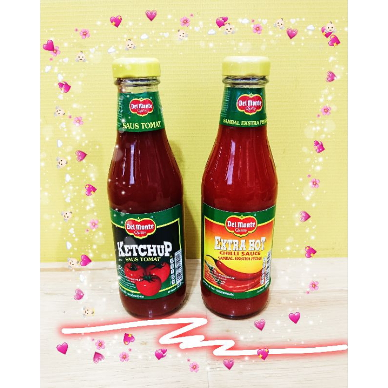 

Del Monte Saus Tomat 330ml botol & Sambal Extra Pedas 330ml BOTOL
