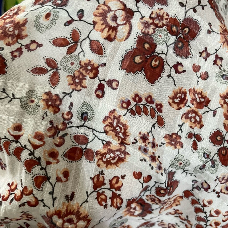 kain katun dobby motif bunga premiun - kain katun crinkle - kain katun dobby korea - kain katun orig