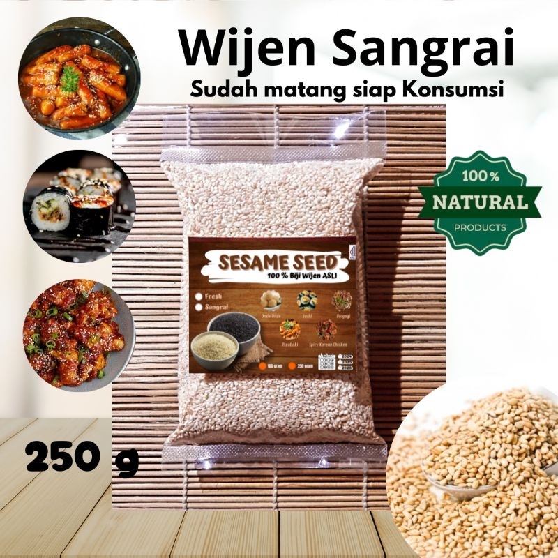 Wijen Sangrai 250 gram Wijen Sangrai Wijen putih Biji wijen