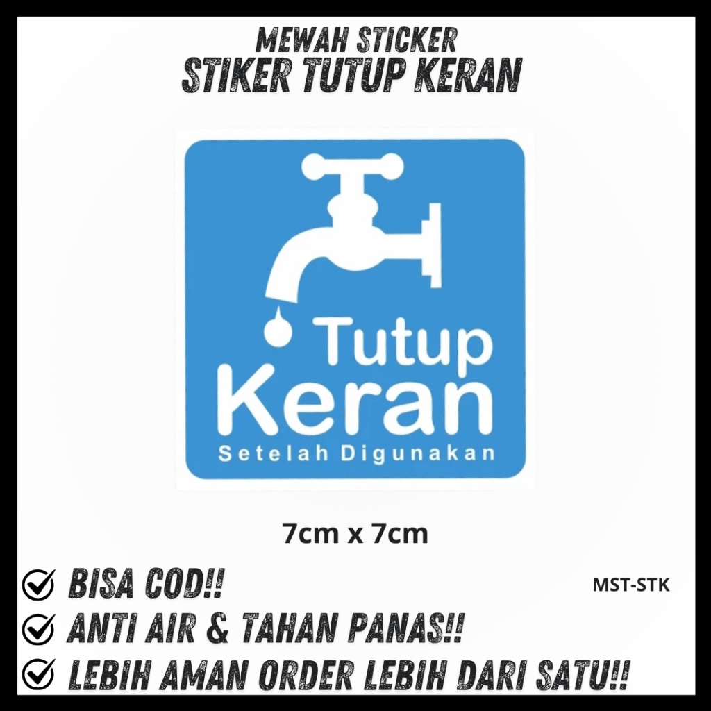 

Stiker Tutup Kran / Stiker Hemat Energi / Stiker Hemat Listrik