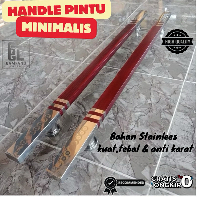 2 Handle pintu rumah tarikan pintu rumah minimalis 80cm 100cm  gagang pintu rumah handle pintu