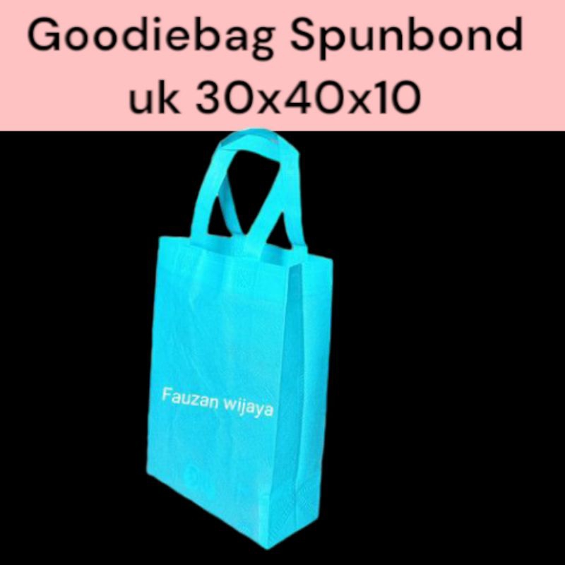 

Goodiebag Tas Kaim Spunbond standing handle leader uk 30x40 / tas belanja isi 12pcs