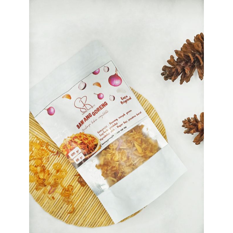 

bawang goreng SR, bawang goreng asli tanpa campuran apapun berat 80 gr